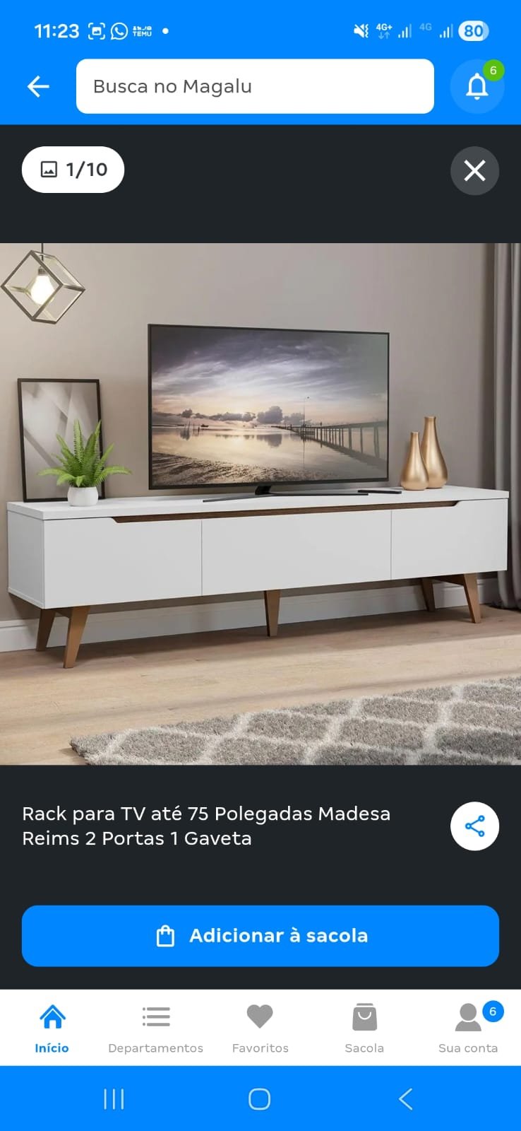 Rack para TV 75 Polegadas